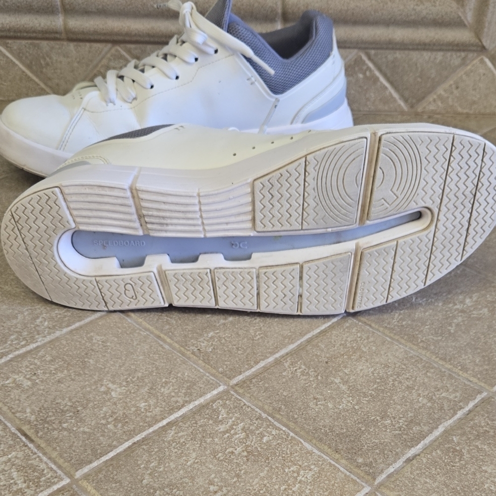 On Running White and Gray Sneakers for Men - Picture 6 of 15